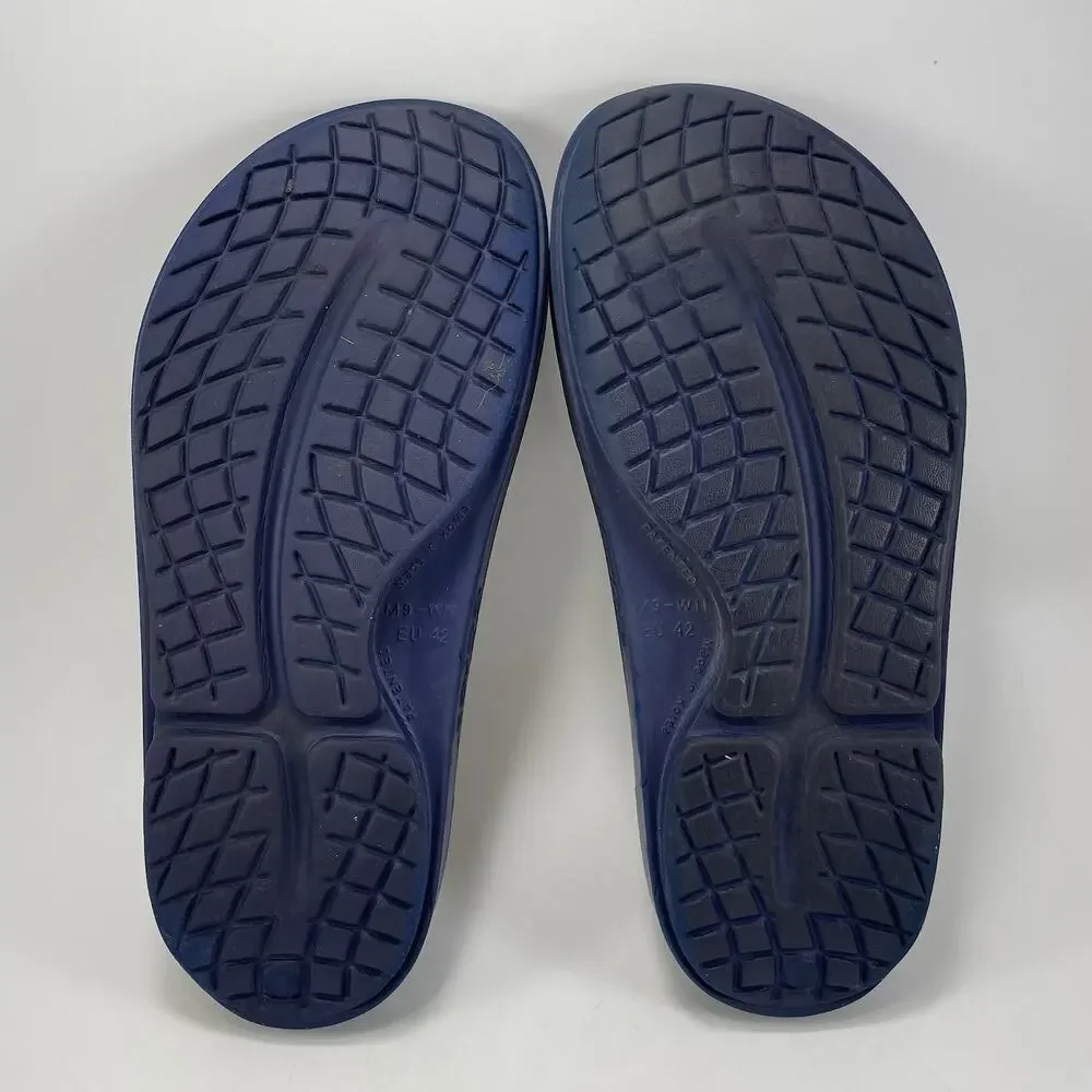 Oofos Ooahh Comfort Slide Mens Size 9 Blue Recovery Sandals, Womens 11